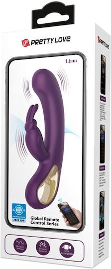 Pretty Love Liam Rabbit Vibrator & G Spot Stimulator Purple Κωδικός Προϊόντος D-240539