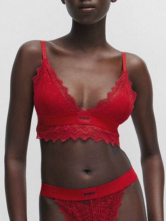 Hugo Boss Women's Bralette Bra Red