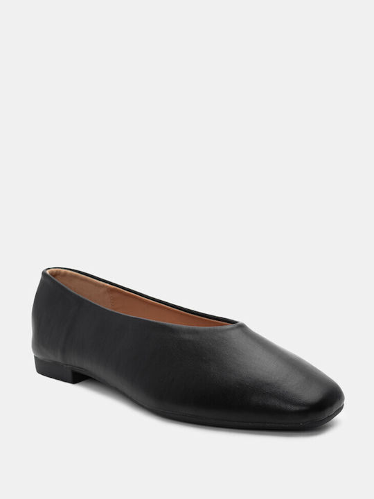 Luigi Damen Ballerinas Spitz zulaufend in Schwarz Farbe