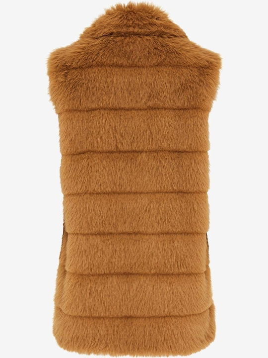 Women's Short Lifestyle Jacket for Winter Camel, Brown
