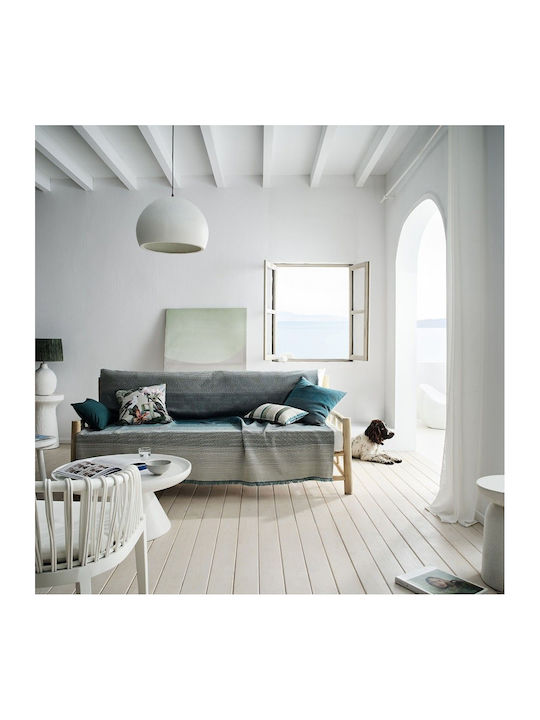 Gofis Home Zebra Ριχτάρι Διθέσιου Καναπέ 180x250εκ. Viridian Blue 302