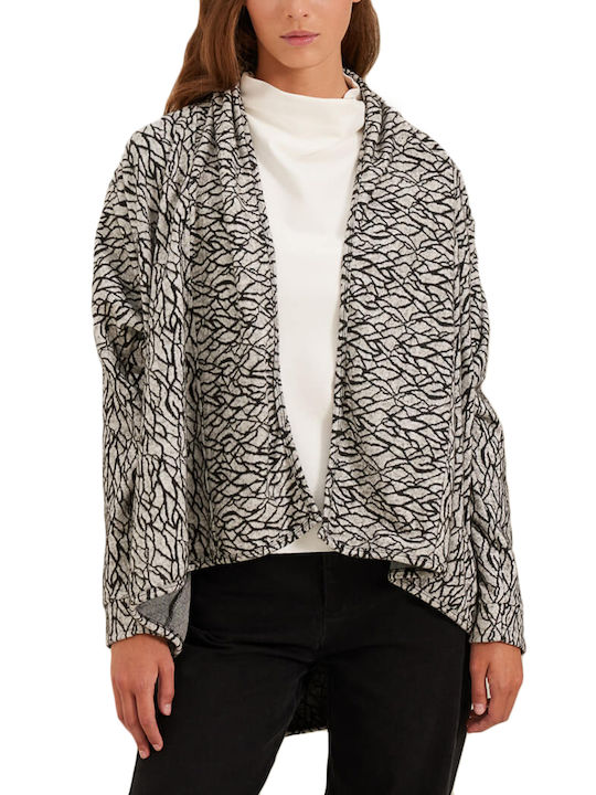 Namaste Women's Knitted Cardigan Grey-Black