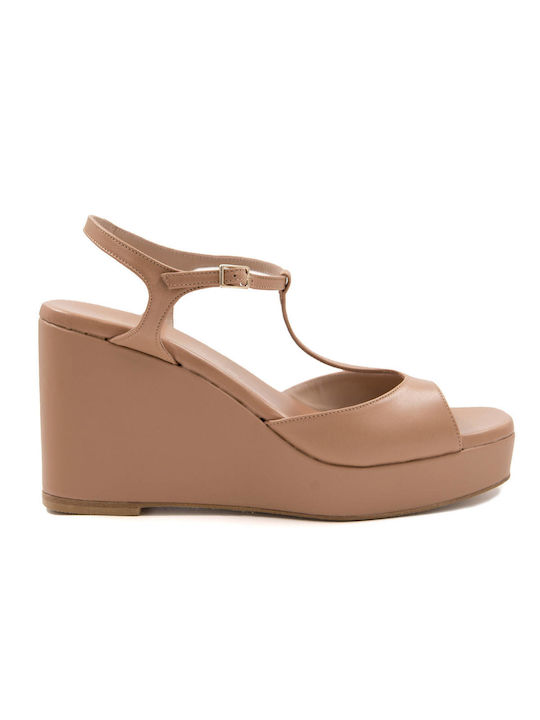 Mourtzi Women's Platform Shoes Beige