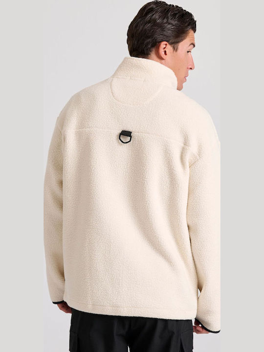 Ανδρική Ζακέτα Fleece Λευκή