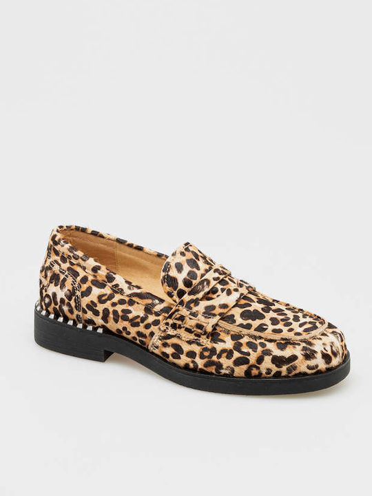 Ash Combo Women's Loafers in Brown Color