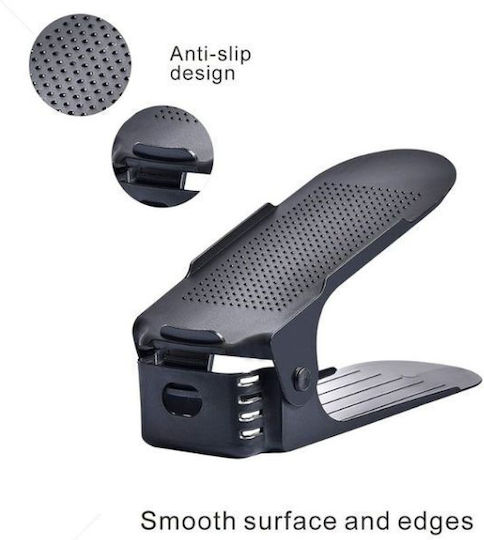 Bază Din Plastic Pentru Depozitarea Pantofilor Neagră 6x25.5x11cm 20 Bucăți