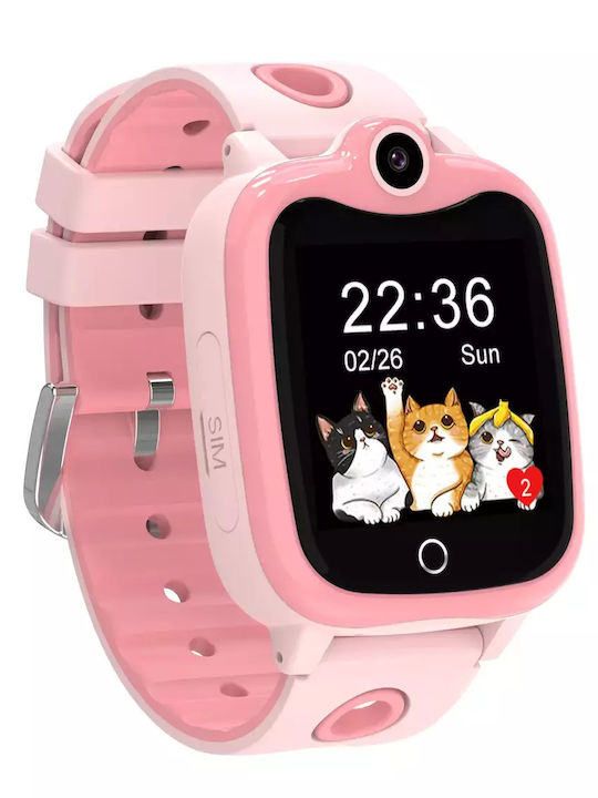 Nubi Παιδικό Smartwatch 4G με Κάμερα Ροζ
