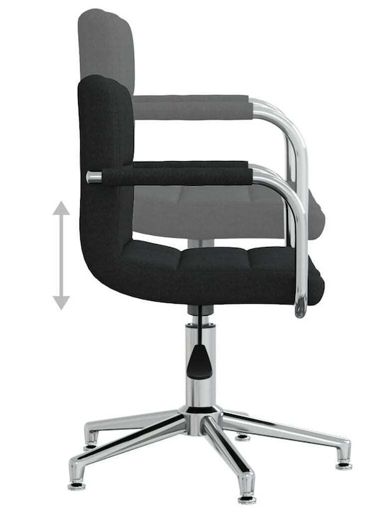 Rotating Chair Visitor in Black Color 48x47x74cm 1pcs