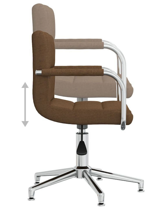 Rotating Chair Visitor with Arms in Brown Color 48x47x74cm 1pcs