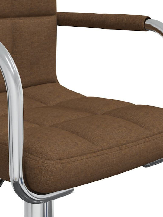 Rotating Chair Visitor with Arms in Brown Color 48x47x74cm 1pcs