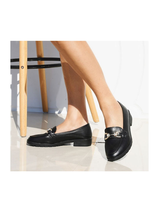 Plato Women's Loafers in Black Color