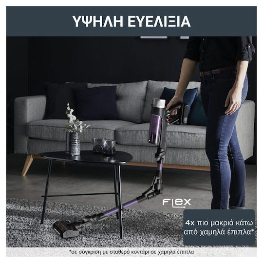 Rowenta X-Force Flex 9.60 Allergy Επαναφορτιζόμενη Σκούπα 2 σε 1 Stick & Χειρός 18V Μαύρη