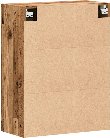 Wall Living Room Cabinet Made of Particle Board Brown 69.5x34x90cm