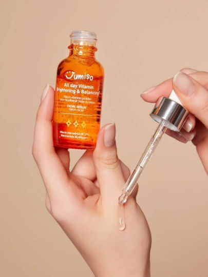 Jumiso All Day Vitamin Moisturizing Serum Face with Vitamin C & Hyaluronic Acid for Detoxification & Radiance 30ml