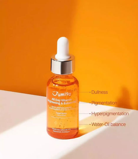 Jumiso All Day Vitamin Moisturizing Serum Face with Vitamin C & Hyaluronic Acid for Detoxification & Radiance 30ml