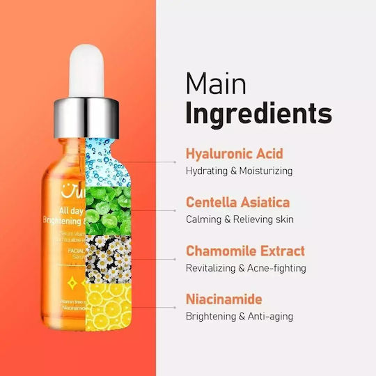 Jumiso All Day Vitamin Moisturizing Serum Face with Vitamin C & Hyaluronic Acid for Detoxification & Radiance 30ml