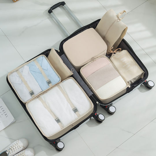 R&j Travel Organizer Set 7 Pieces Beige