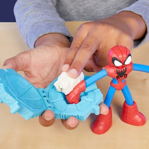Hasbro Плей-Доу Пластелин - Игра Marvel Spider-Man Launch & Slice Battle Playset за 4+ години