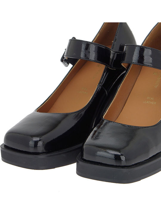 Pumps mit Riemchen & hoher Absatz Schwarz