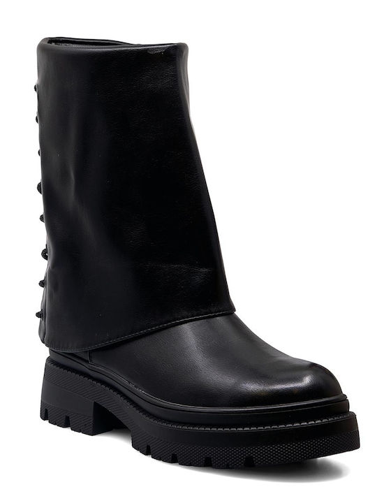 Exe Synthetic Leather Women's Boots Black