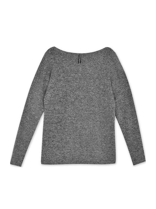 Women's Long Sleeve Sweater Grey Mel