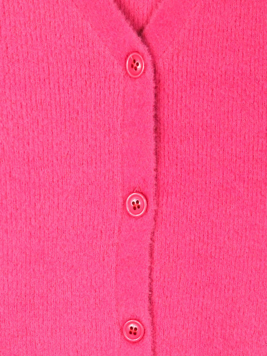 Kids Cardigan Knitted Magenta