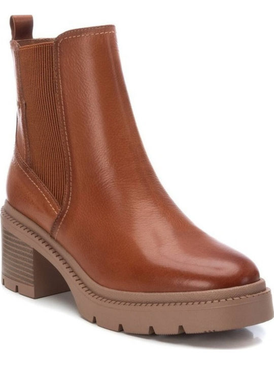 Leder Stiefeletten Damen Braun