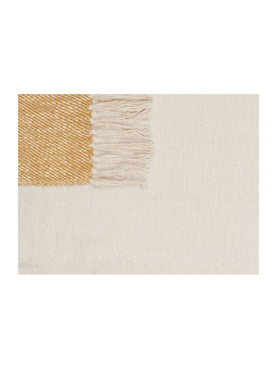 Beliani Ριχτάρι Πολυθρόνας 130x170εκ. Beige And Orange