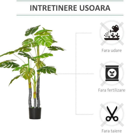 Plantă Artificială în Ghiveci Monstera Green 120cm