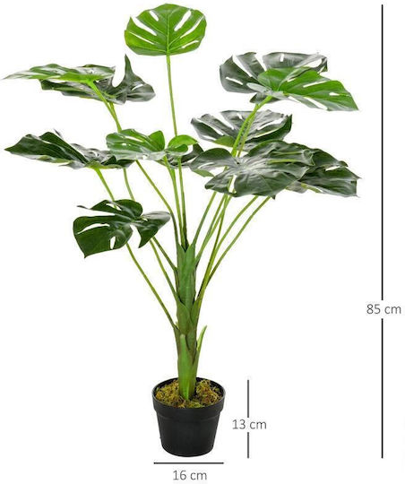 Artificial Plant in Pot Monstera Green 85cm