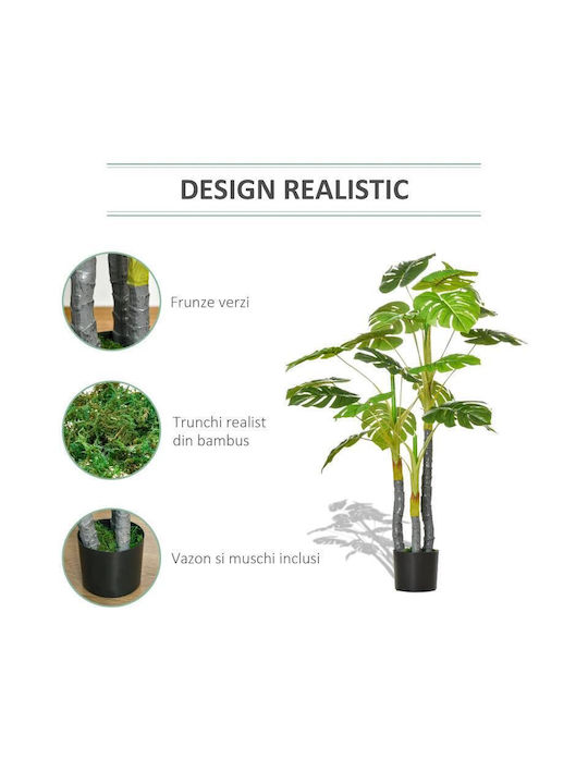 Изкуствено растение в саксия Monstera Green 120см