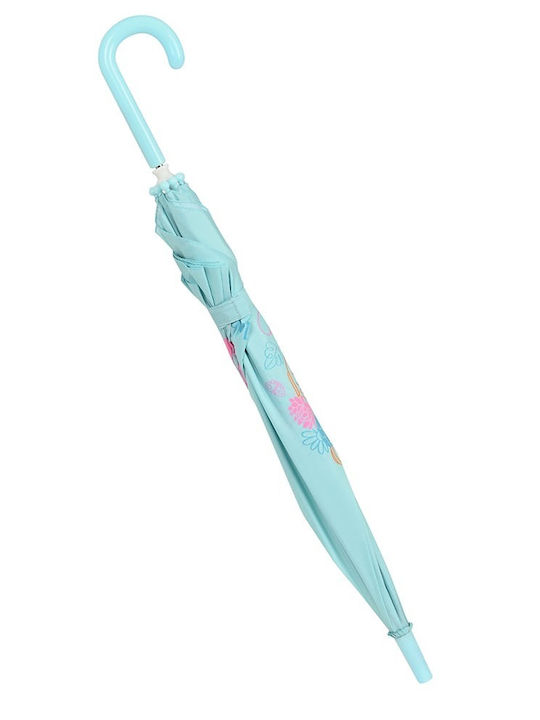 Safta Kids Curved Handle Auto-Open Umbrella with Diameter 48cm Light Blue
