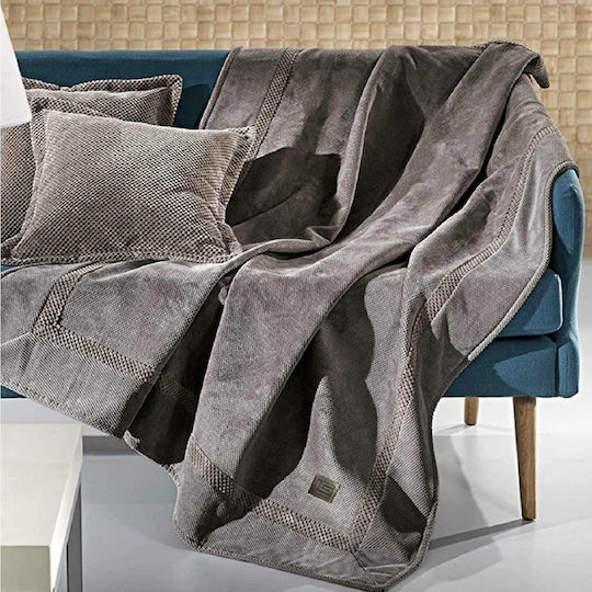 Guy Laroche Ριχτάρι Τριθέσιου Καναπέ Rubicon 170x300εκ. Choco