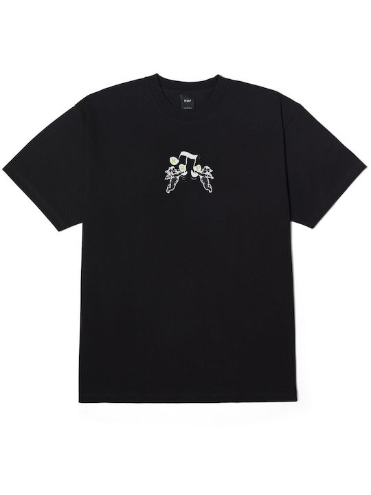 HUF T-shirt Bărbătesc cu Mânecă Scurtă Black