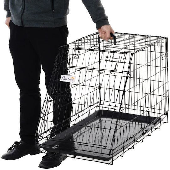 Custi de câine din sârmă 47x77x60cm