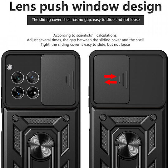 Techsuit Camshield Back Cover Σιλικόνης / Πλαστικό Μαύρο (OnePlus 12 - Techsuit CamShield Series - Black)