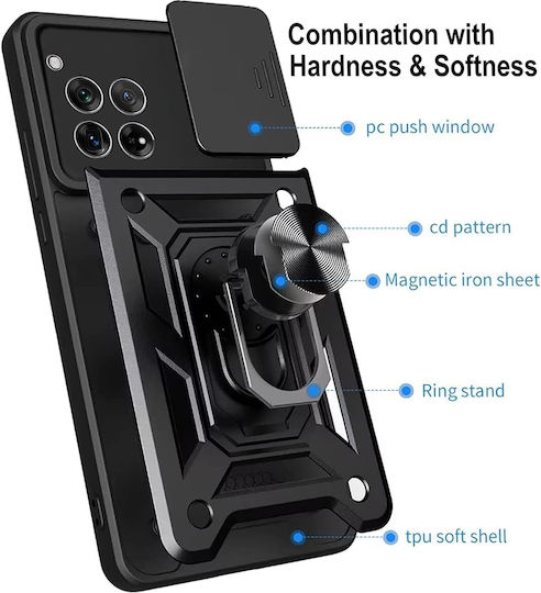 Techsuit Camshield Back Cover Σιλικόνης / Πλαστικό Μαύρο (OnePlus 12 - Techsuit CamShield Series - Black)