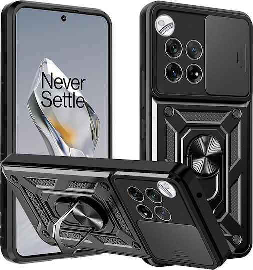 Techsuit Camshield Back Cover Σιλικόνης / Πλαστικό Μαύρο (OnePlus 12 - Techsuit CamShield Series - Black)