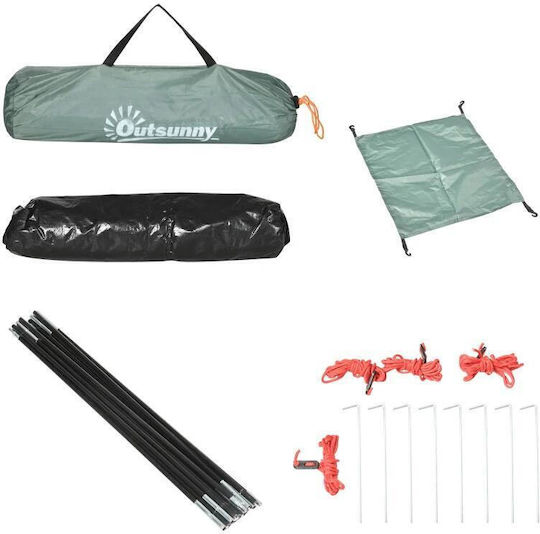 Cort De Camping Igloo Verde Pentru 2 Persoane 206x185x120cm