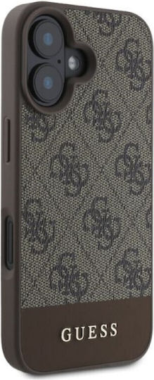 Guess Back Cover Synthetic Leather Brown (iPhone 16, Guess)