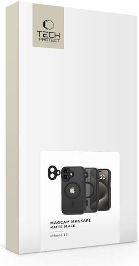 Tech-Protect Magcam Magsafe Back Cover Tempered Glass Black (iPhone 16)