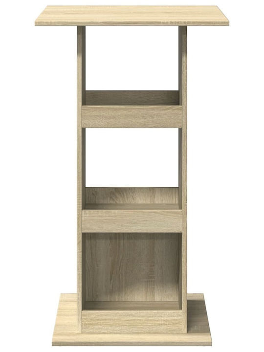 Square Table Bar Wooden Oak 60x60x102cm