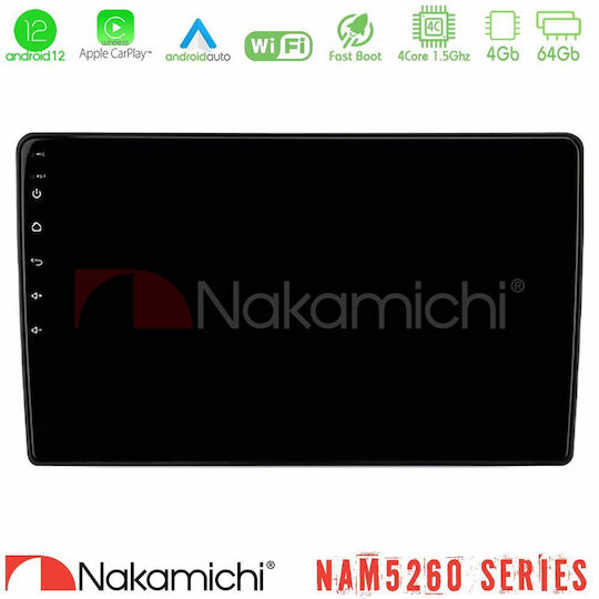 Nakamichi Ηχοσύστημα Αυτοκινήτου για Citroen C5 Audi A6 1997-2004 (Bluetooth/USB/AUX/WiFi/GPS/Apple-Carplay/Android-Auto) με Οθόνη Αφής 9"