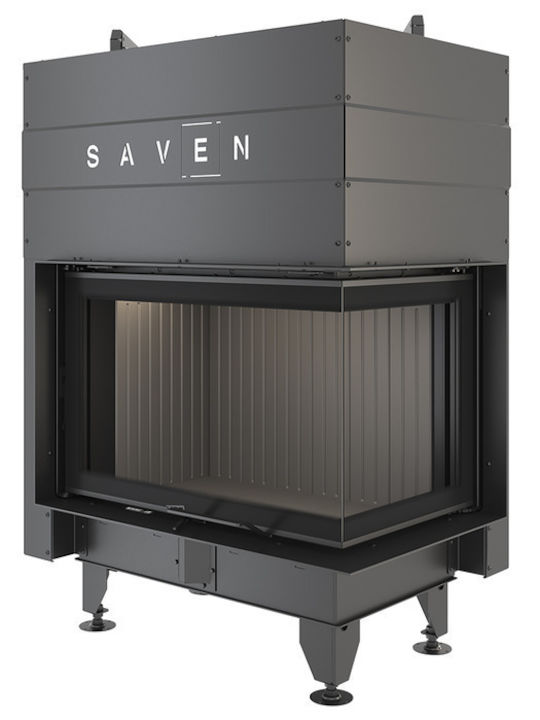 Saven Energy Up Kaminofen Holz Rechte Ecke mit Schiebetüren