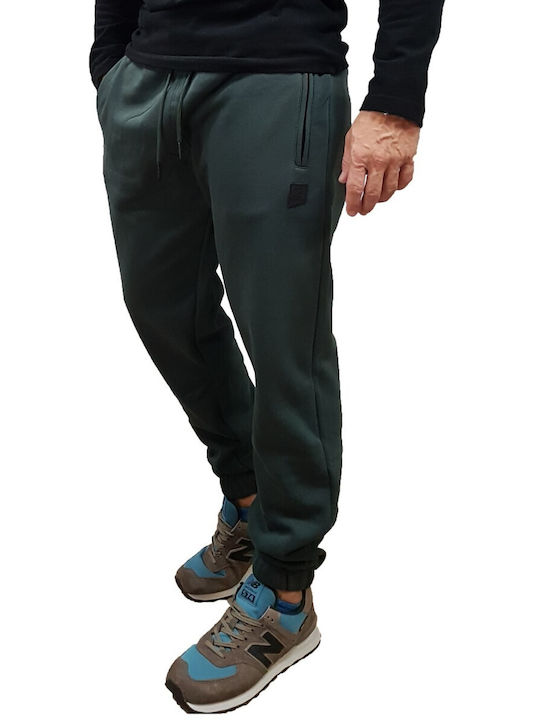 Rebase Herren-Sweatpants Fleece Forest Green