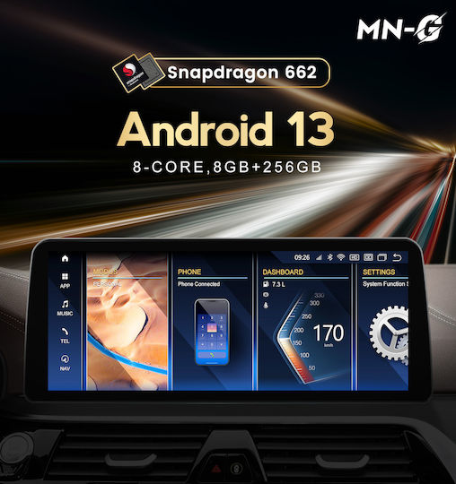 Carmedia Ηχοσύστημα Αυτοκινήτου 2 DIN (Bluetooth/USB/WiFi/GPS/Apple-Carplay/Android-Auto) με Οθόνη Αφής 10.25"