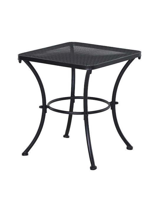 Metal Masa pentru spații exterioare mici Negru 45x45x50buc