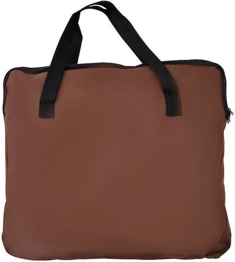 Geantă Transport Câini Pisici Maro Bej Material Oxford Pvc Impermeabil Pliabil Mărime S-M 61x46x51 Cm