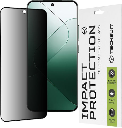 Techsuit Full Glue Privacy Tempered Glass Μαύρο (Xiaomi 14)
