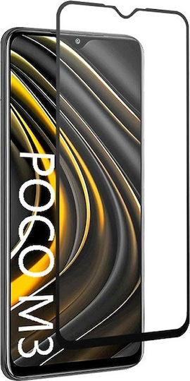 Full Face Tempered Glass Black (Redmi 9T / Poco M3)